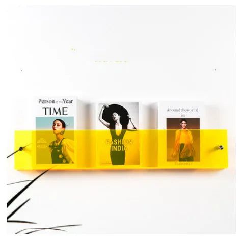 Transparante Acryl Wandplank Voor Tijdschriften & Stijlvolle Opbergruimte