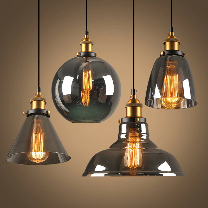 Vintage Hanglamp Van Antiekglas | Industrieel & Art Deco Design