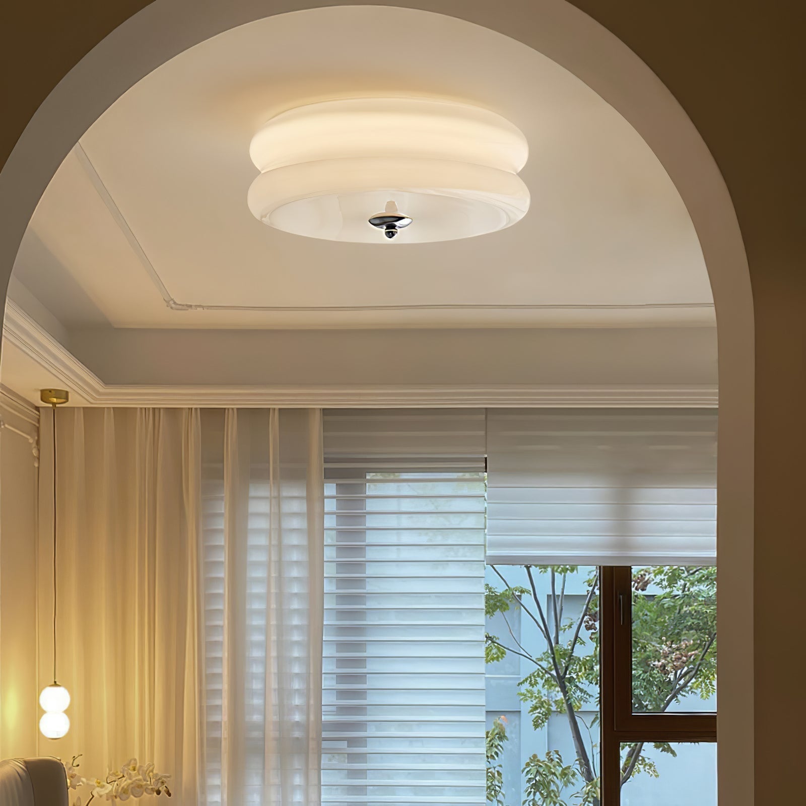 Art Deco Vintage Plafondlamp met Geïntegreerde LED – Retro Design voor Woonkamer, Eetkamer & Hal