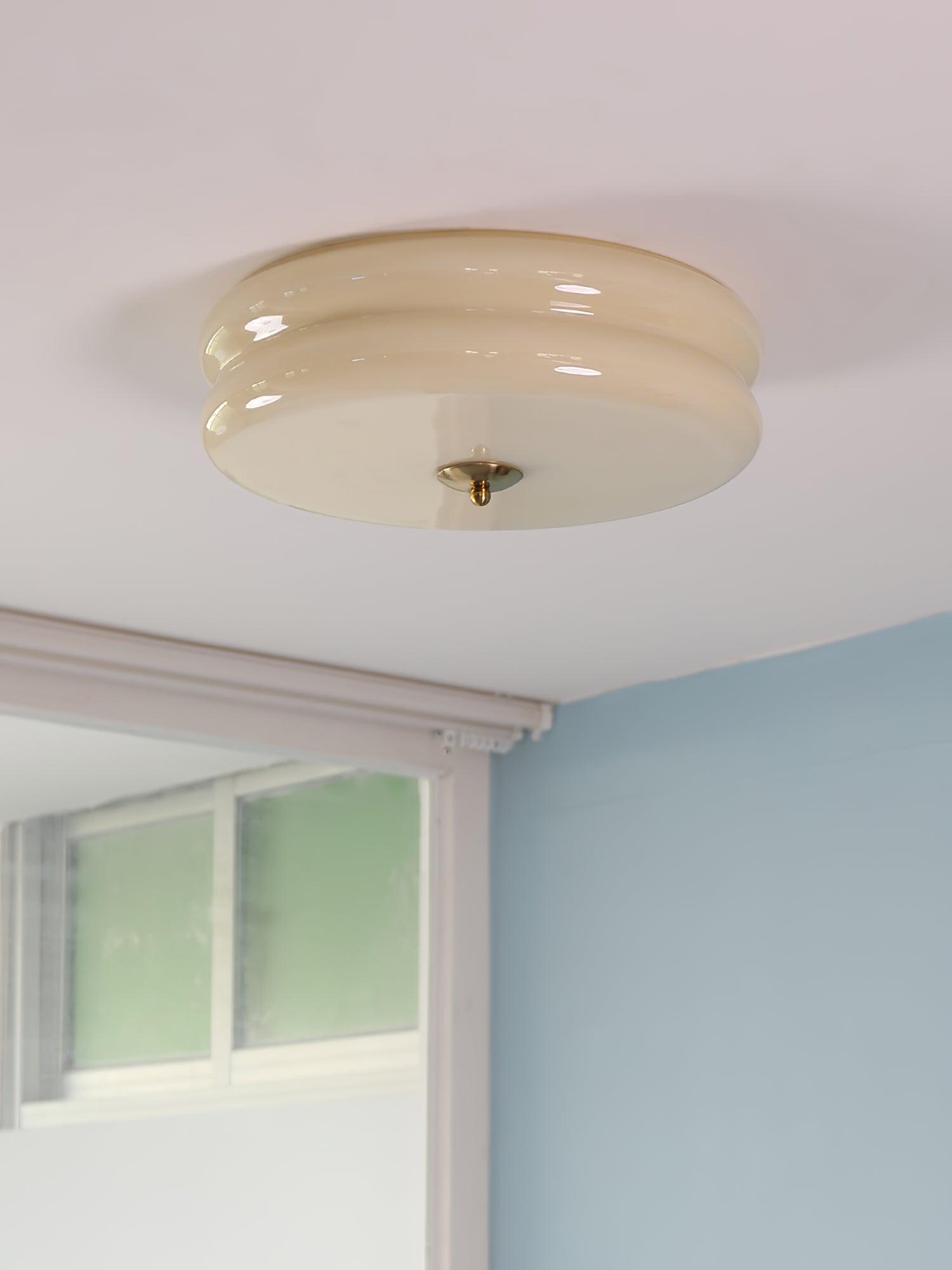 Art Deco Vintage Plafondlamp met Geïntegreerde LED – Retro Design voor Woonkamer, Eetkamer & Hal