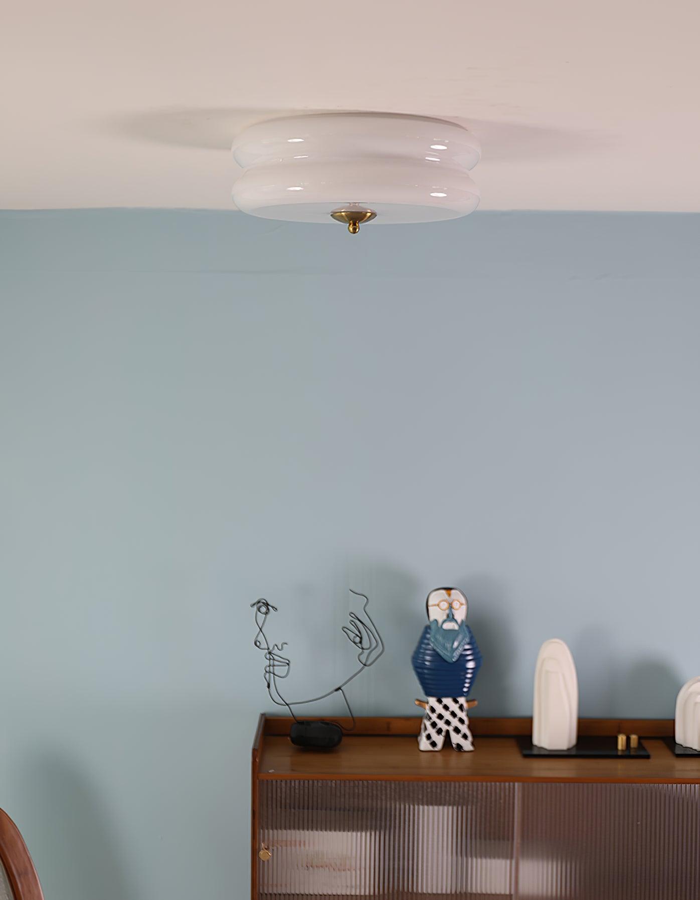 Art Deco Vintage Plafondlamp met Geïntegreerde LED – Retro Design voor Woonkamer, Eetkamer & Hal