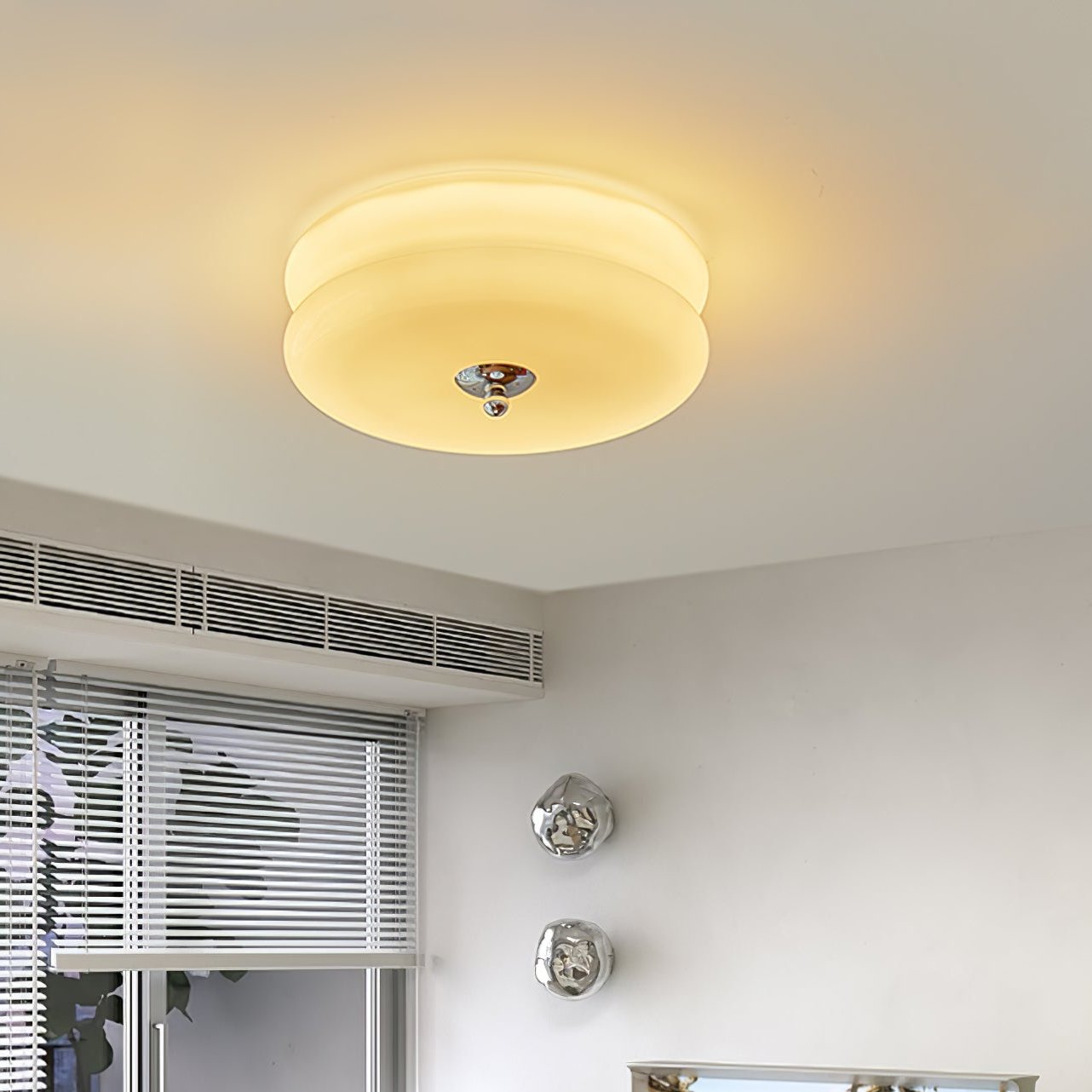 Art Deco Vintage Plafondlamp met Geïntegreerde LED – Retro Design voor Woonkamer, Eetkamer & Hal