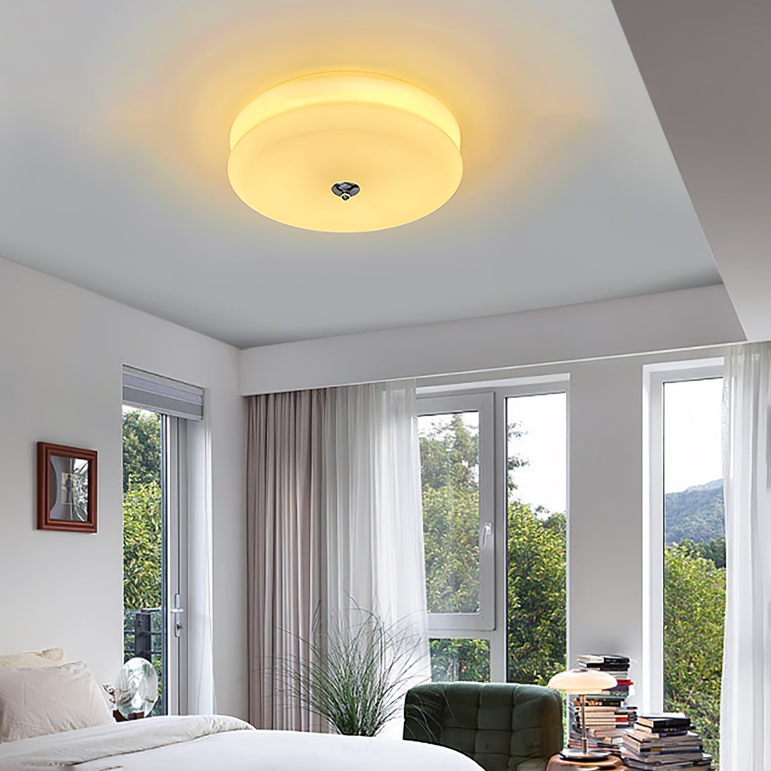 Art Deco Vintage Plafondlamp met Geïntegreerde LED – Retro Design voor Woonkamer, Eetkamer & Hal