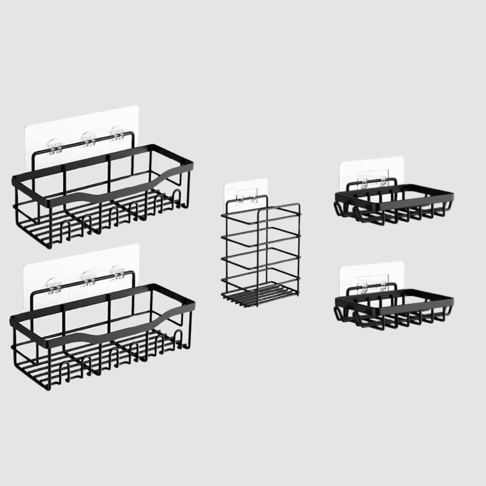 Grid Shelf Mix – Set Van 5 Wandrekken Voor Stijlvolle & Dynamische Wanddecoratie