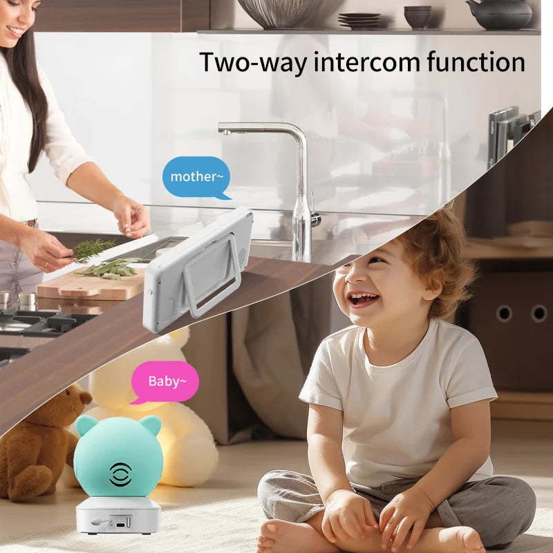 LunaView Baby - Babyfoon met 5-inch Scherm – WiFi Verbinding, 1080P Video en Intercom