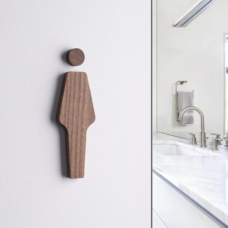 Houten Toiletdeurbord Set – Stijlvolle En Moderne Badkamerdecoratie