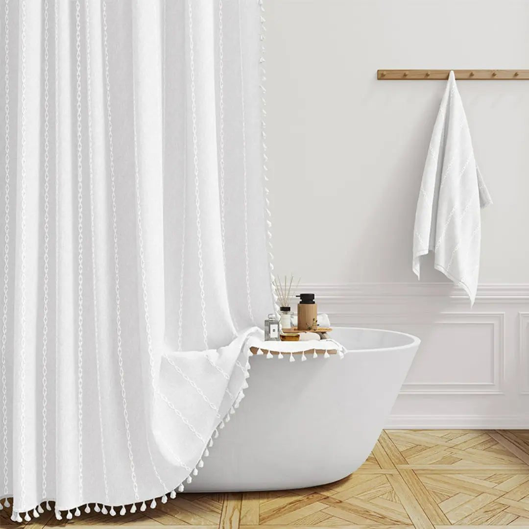 Bohemian Douchegordijn Met Kwastjes & Waterafstotend Design
