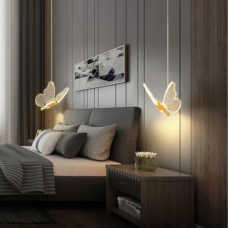 ButterflyGlow - Elegante Hanglamp met Vlinderdesign | Sfeervolle Plafondlamp voor Woonkamer of Kinderkamer