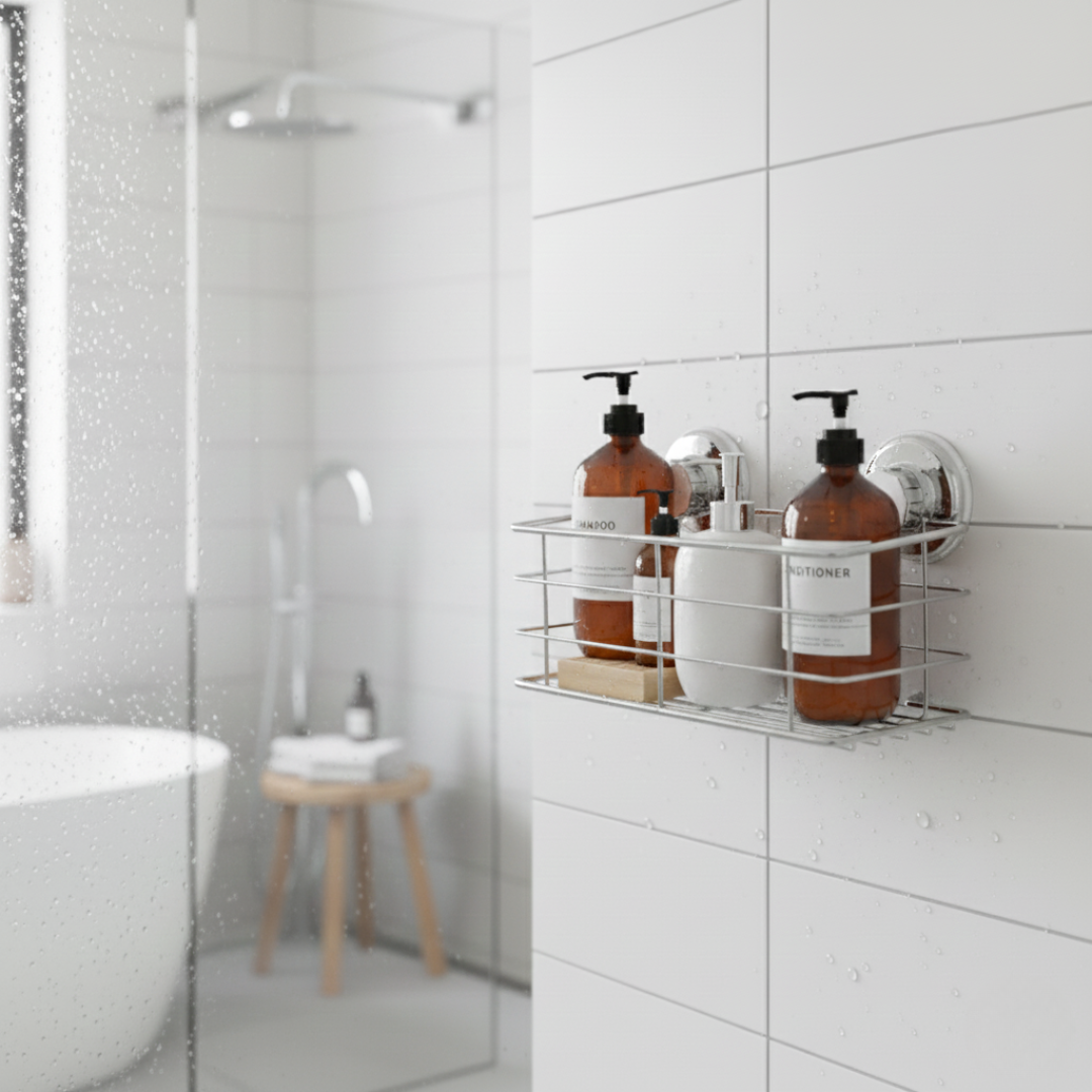 Nordic Shelf – Twist & Lock Badkamer Wandplank Zonder Boren Voor Compacte & Stijlvolle Opbergruimte