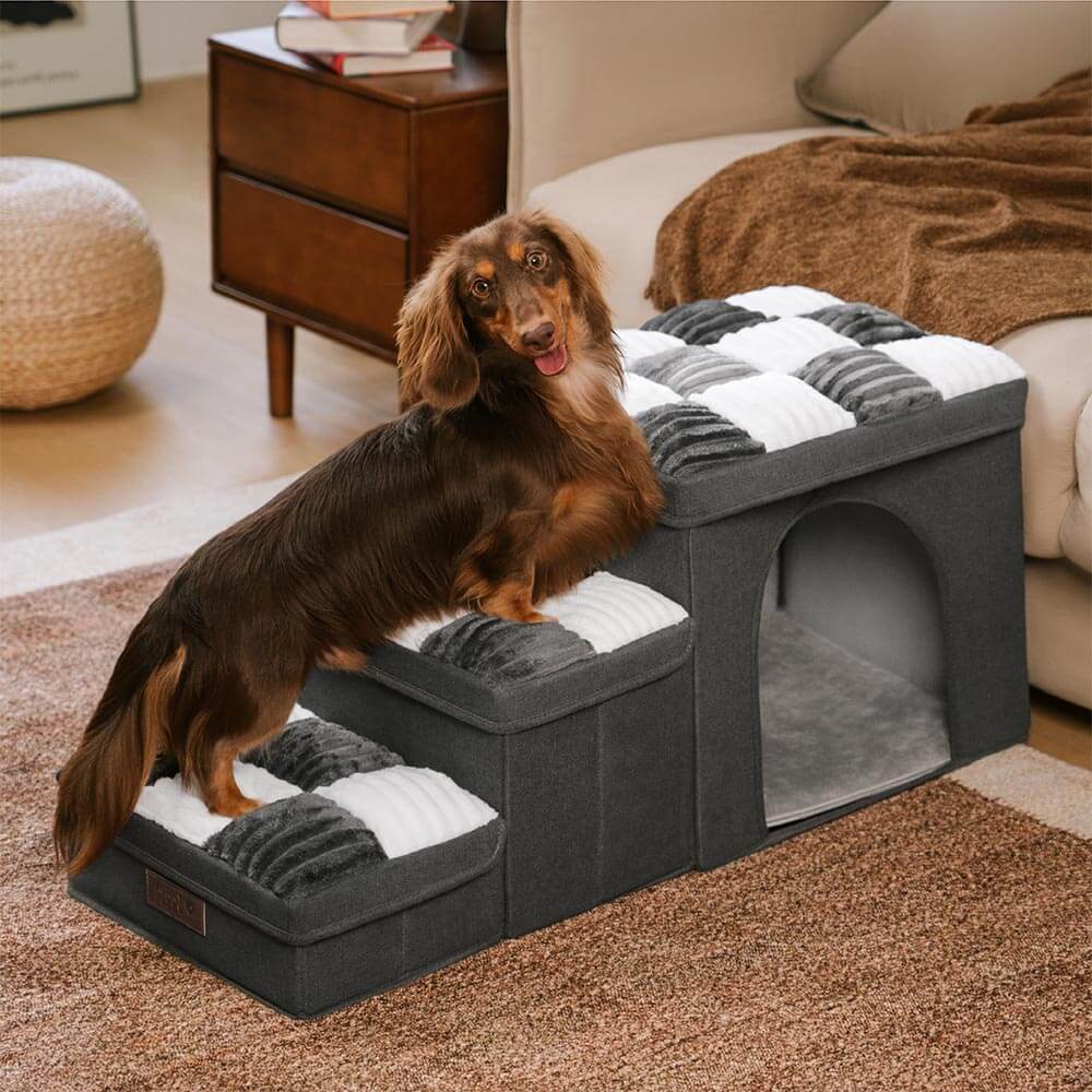Honden Trap met Opbergruimte voor Toegang tot Bank of Bed – Stijlvol en Handig