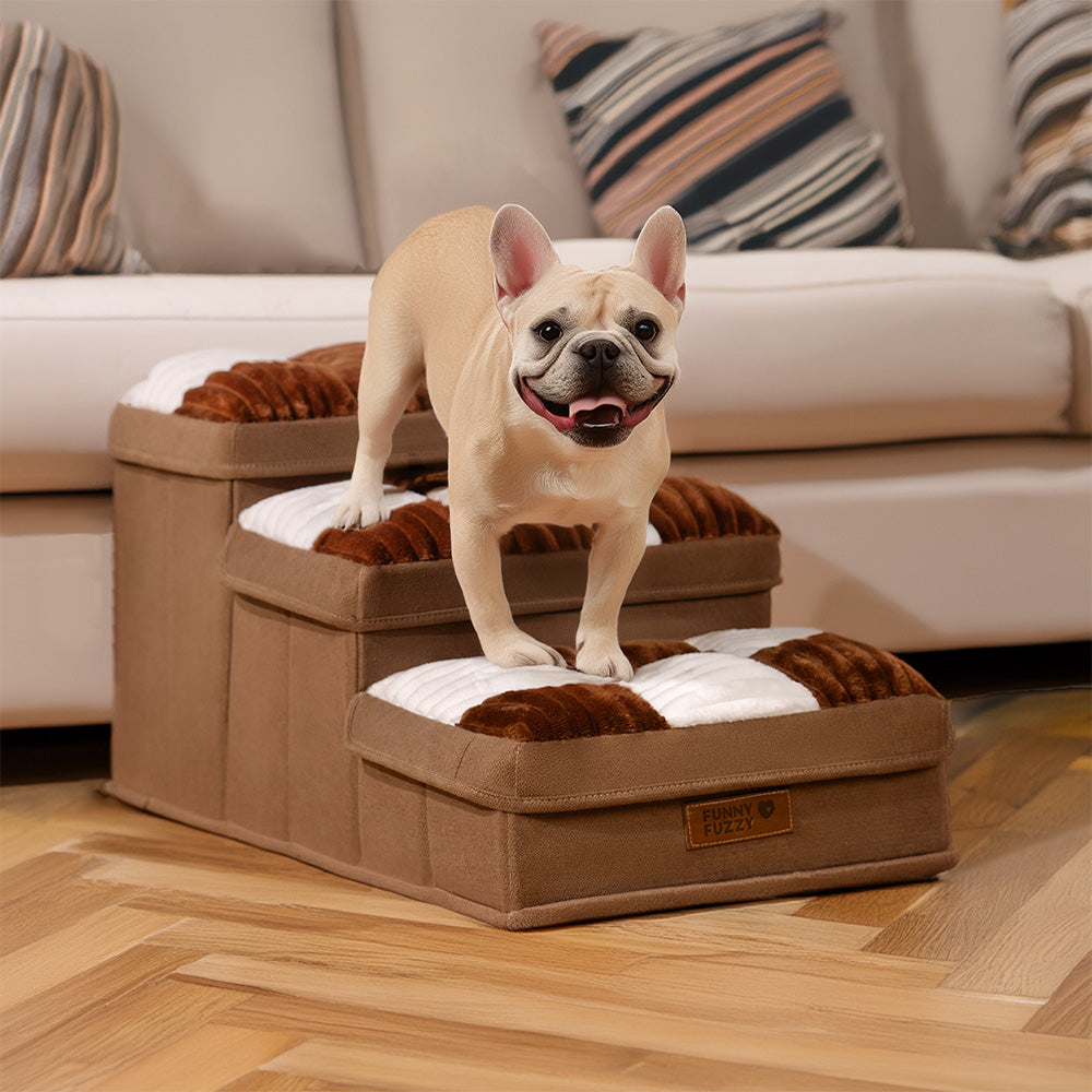 Honden Trap met Opbergruimte voor Toegang tot Bank of Bed – Stijlvol en Handig