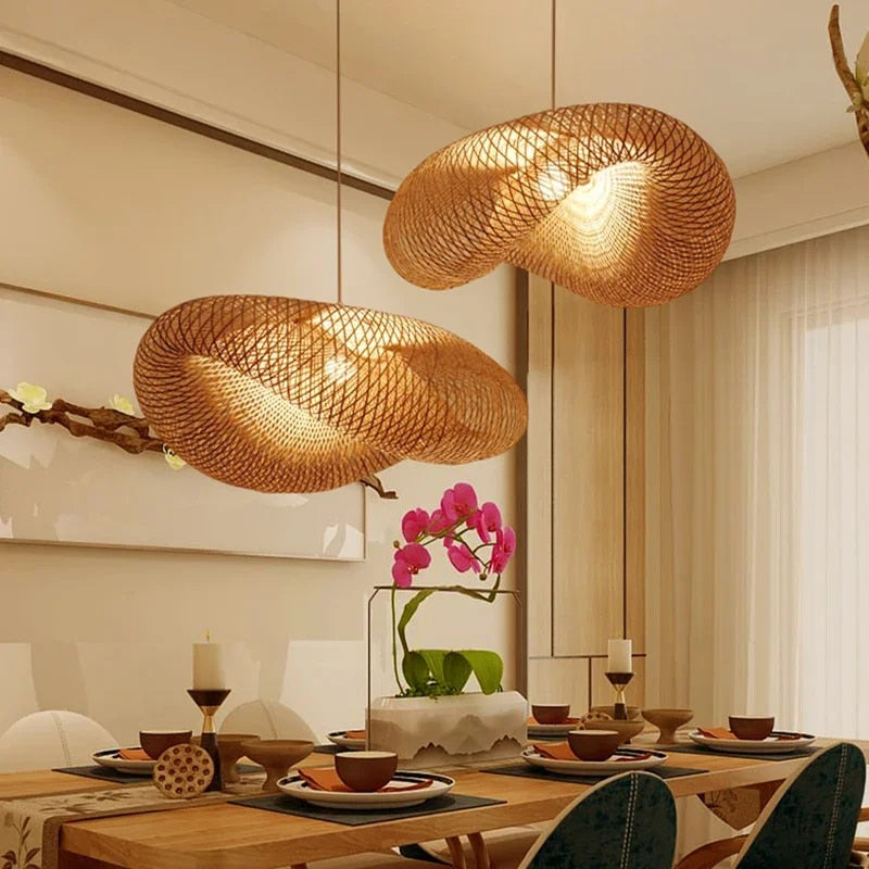 Handgemaakte Bamboe Pendellamp – Natuurlijk Scandinavisch Design Hanglamp