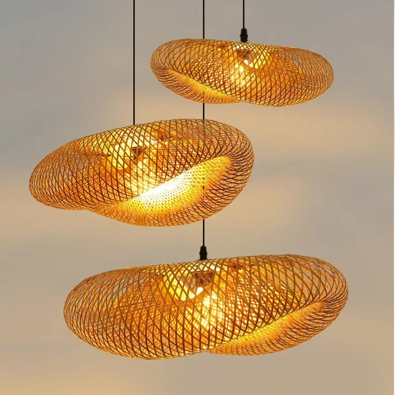Handgemaakte Bamboe Pendellamp – Natuurlijk Scandinavisch Design Hanglamp