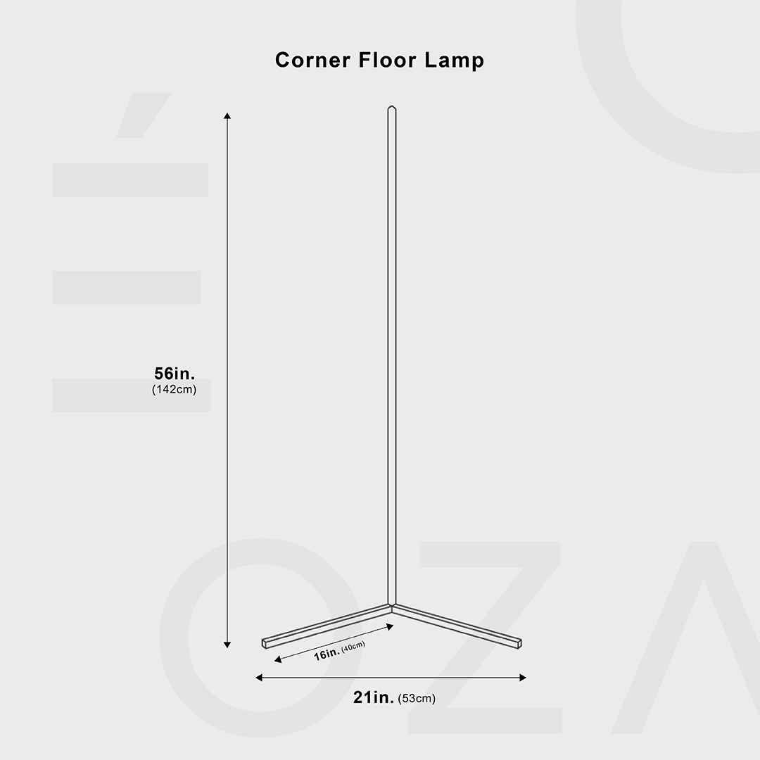 Slimme LED Corner Lamp – Minimalistische Staande Hoeklamp met Dimbare Verlichting