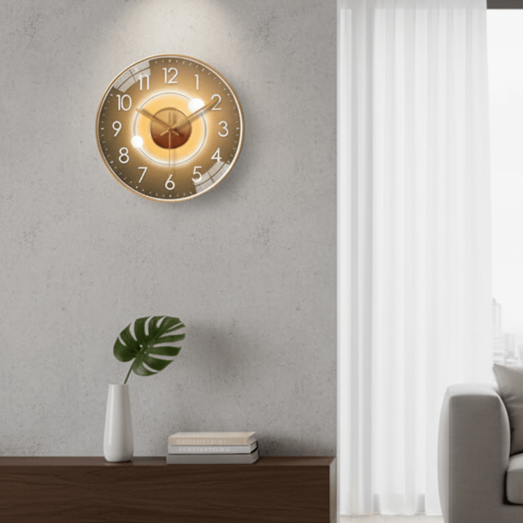 Stille Wandklok Met Minimalistische Wijzerplaat & Elegant Design