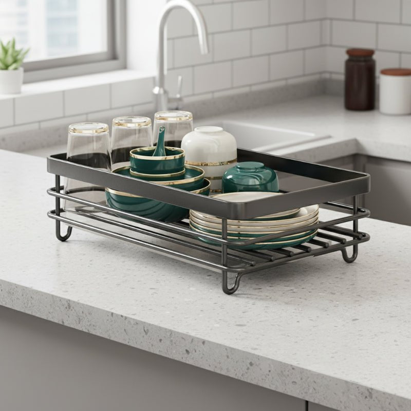 KITCHENFORM – Opvouwbaar RVS Afdruiprek Voor Ruimtebesparend & Modern Keukengebruik
