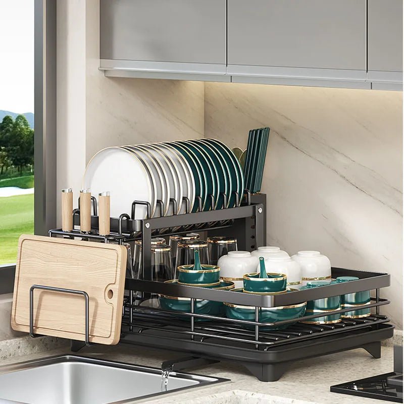 KITCHENFORM – Opvouwbaar RVS Afdruiprek Voor Ruimtebesparend & Modern Keukengebruik