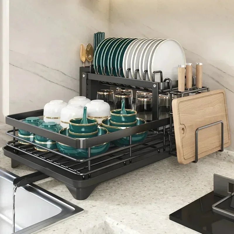 KITCHENFORM – Opvouwbaar RVS Afdruiprek Voor Ruimtebesparend & Modern Keukengebruik