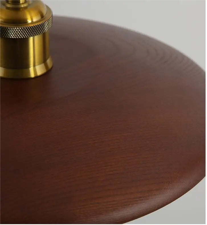 Moderne Houten Hanglamp met Glaskunst Design | Scandinavische LED Plafondlamp