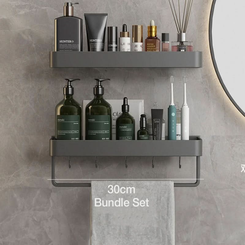 AquaShelf Badkamer Wandplank – Met Handdoekhouder En Zonder Boren Voor Een Strakke Look