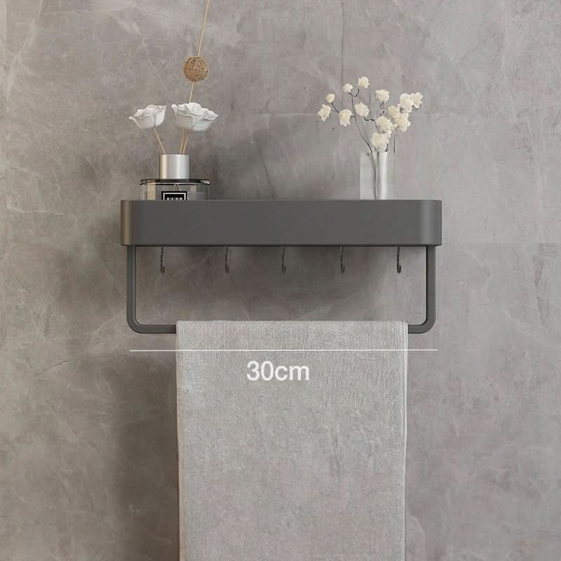 AquaShelf Badkamer Wandplank – Met Handdoekhouder En Zonder Boren Voor Een Strakke Look