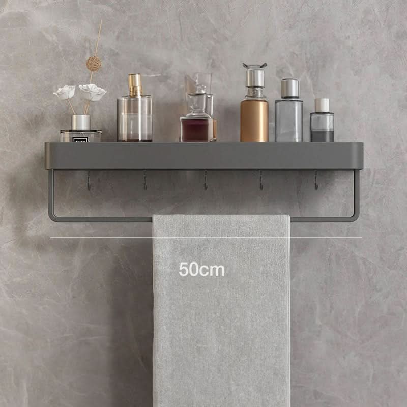AquaShelf Badkamer Wandplank – Met Handdoekhouder En Zonder Boren Voor Een Strakke Look