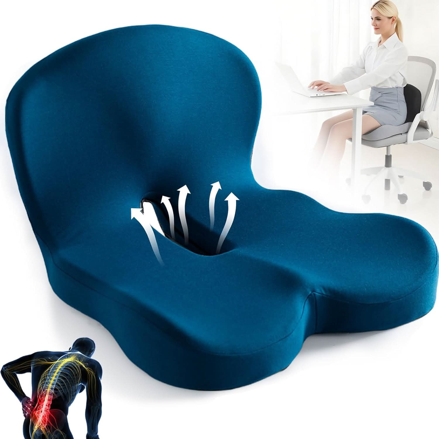 Ergonomisch Zitkussen Met Lendensteun | Comfortabel & Ondersteunend