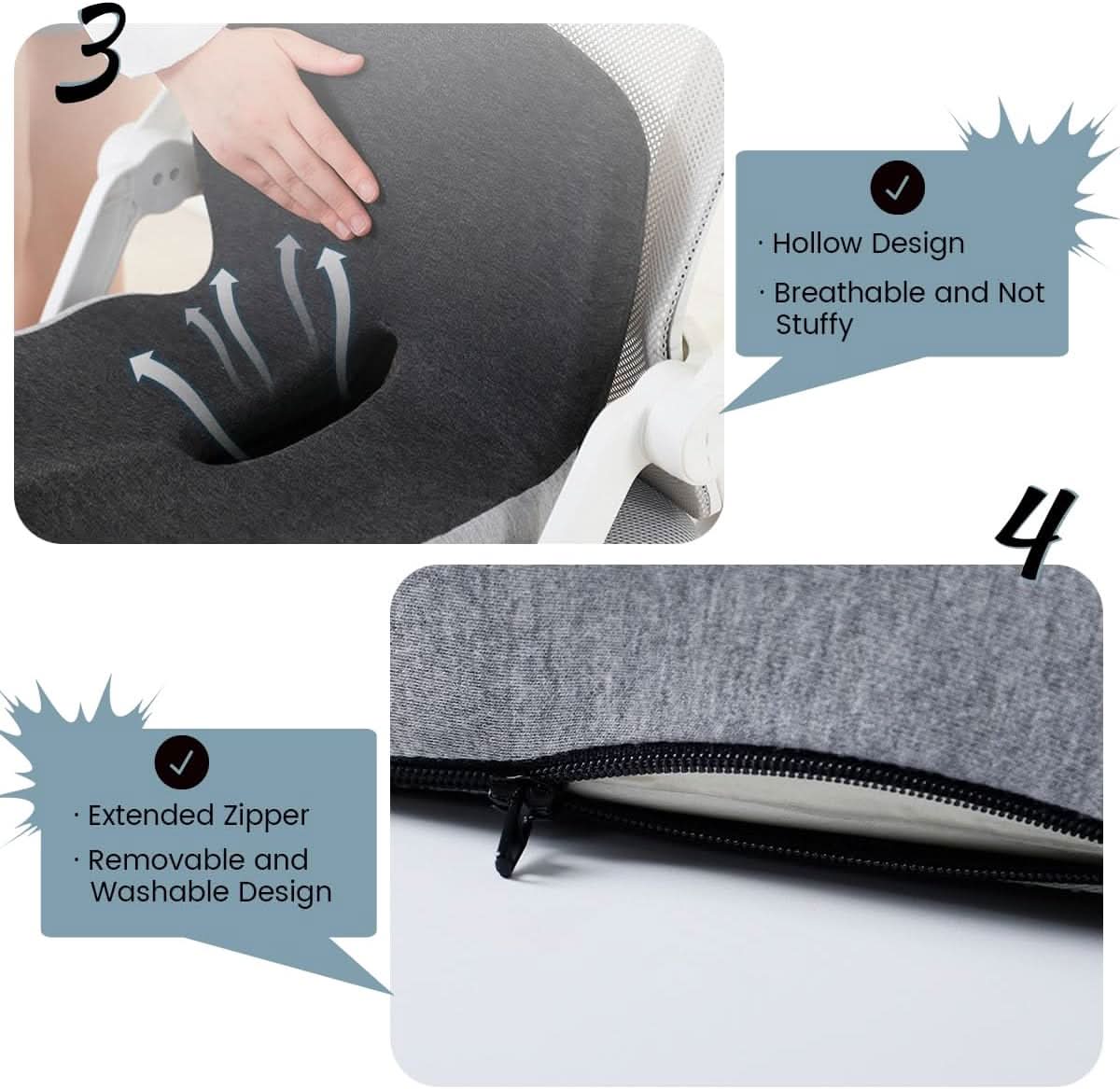 Ergonomisch Zitkussen Met Lendensteun | Comfortabel & Ondersteunend