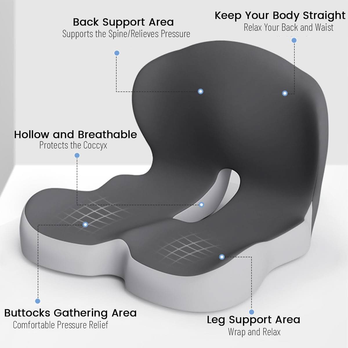Ergonomisch Zitkussen Met Lendensteun | Comfortabel & Ondersteunend