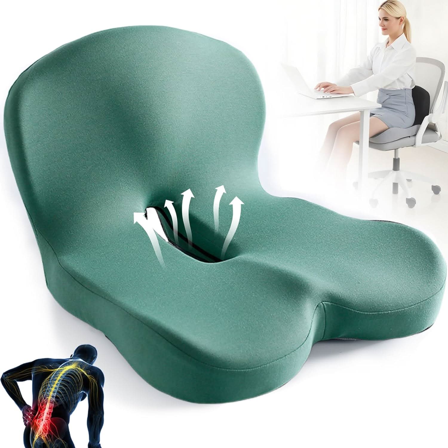 Ergonomisch Zitkussen Met Lendensteun | Comfortabel & Ondersteunend
