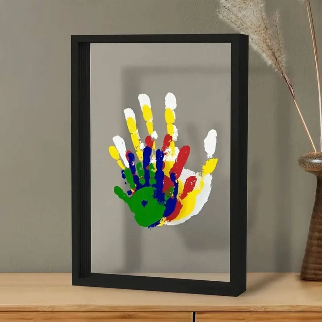 ETERNAL TRACES – Houten Baby Herinneringslijst Met Klei Voor Hand- & Voetafdrukken