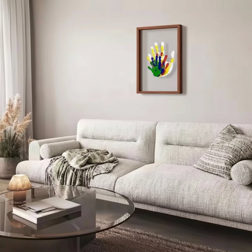 ETERNAL TRACES – Houten Baby Herinneringslijst Met Klei Voor Hand- & Voetafdrukken