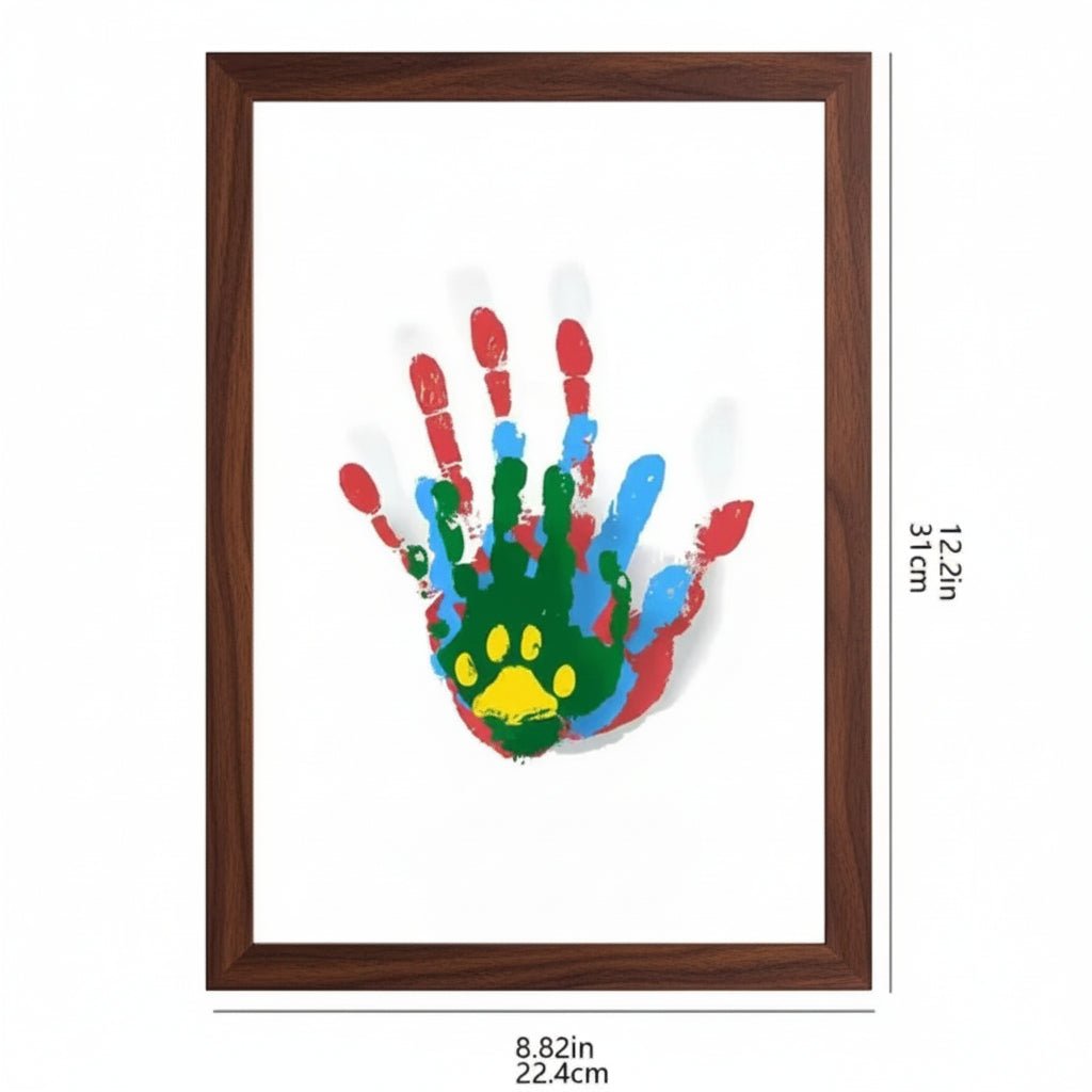 ETERNAL TRACES – Houten Baby Herinneringslijst Met Klei Voor Hand- & Voetafdrukken