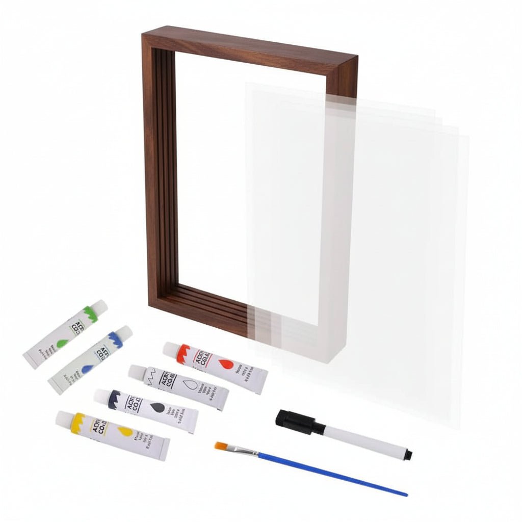 ETERNAL TRACES – Houten Baby Herinneringslijst Met Klei Voor Hand- & Voetafdrukken