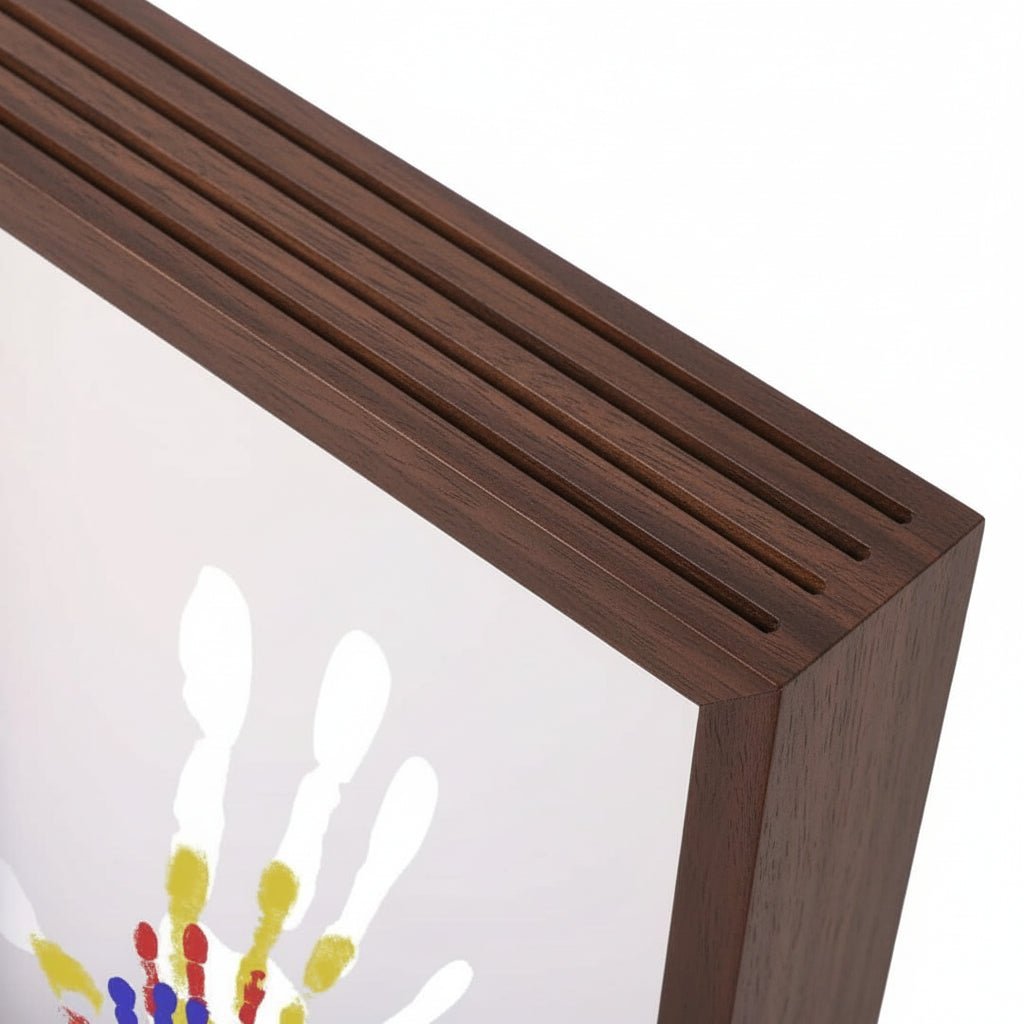 ETERNAL TRACES – Houten Baby Herinneringslijst Met Klei Voor Hand- & Voetafdrukken