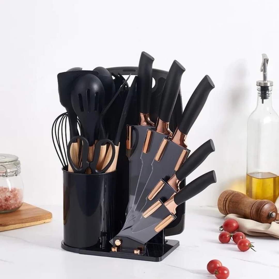 19 Delige Keukenset – Complete Kookgerei Set Voor Efficiënt En Comfortabel Koken