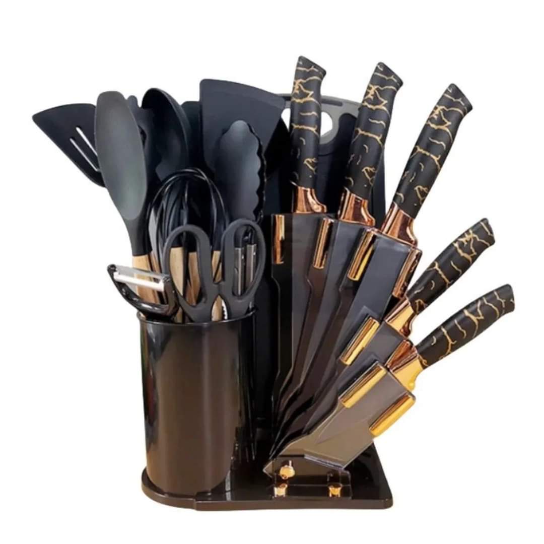 19 Delige Keukenset – Complete Kookgerei Set Voor Efficiënt En Comfortabel Koken
