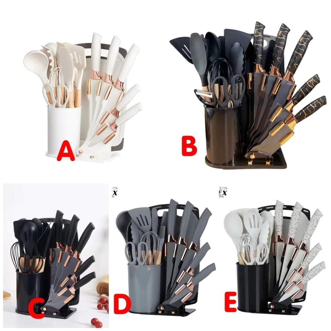 19 Delige Keukenset – Complete Kookgerei Set Voor Efficiënt En Comfortabel Koken