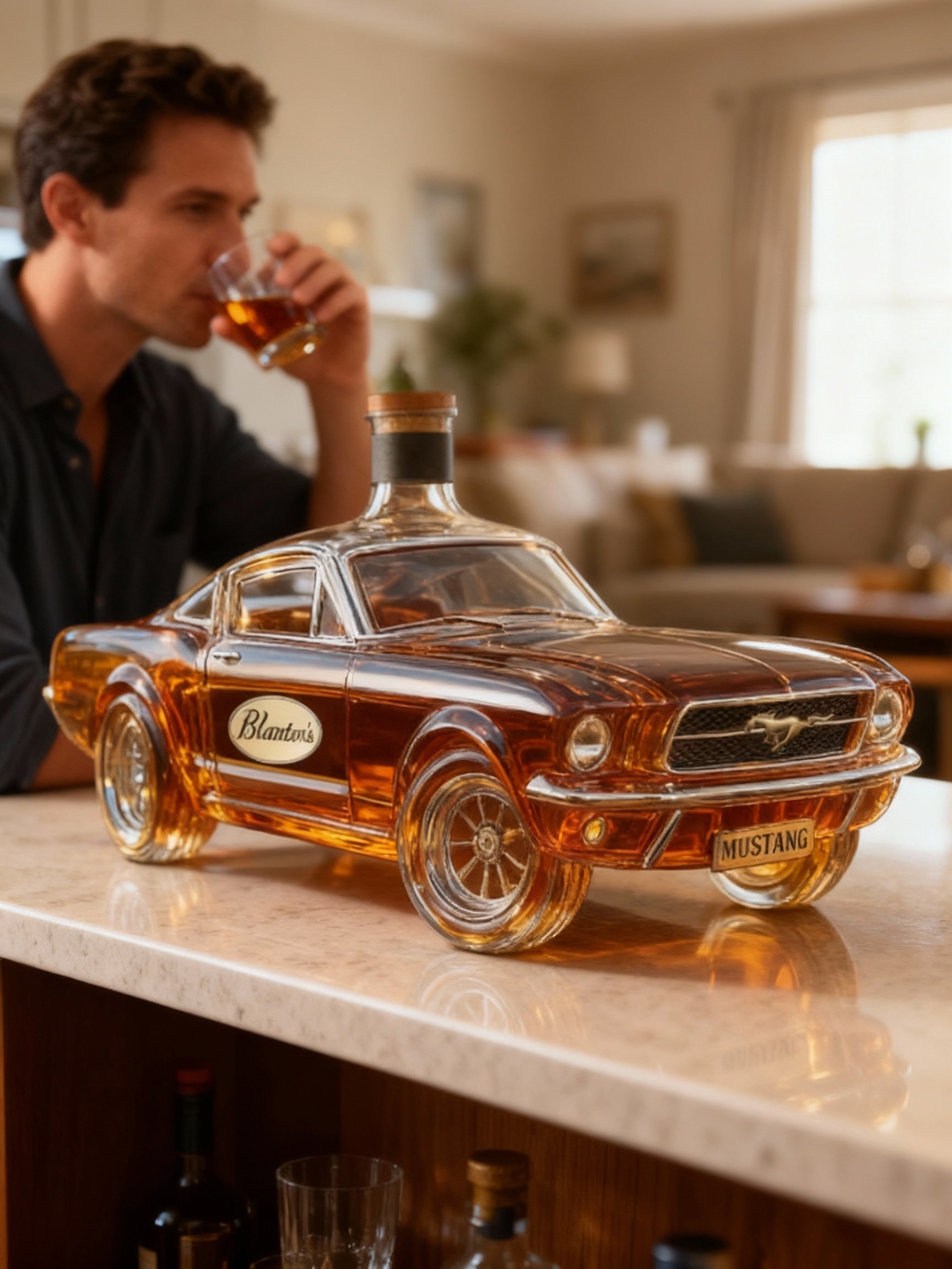 Whisky Karaf – Uniek Mustang-Design voor Stijlvolle Home Bars