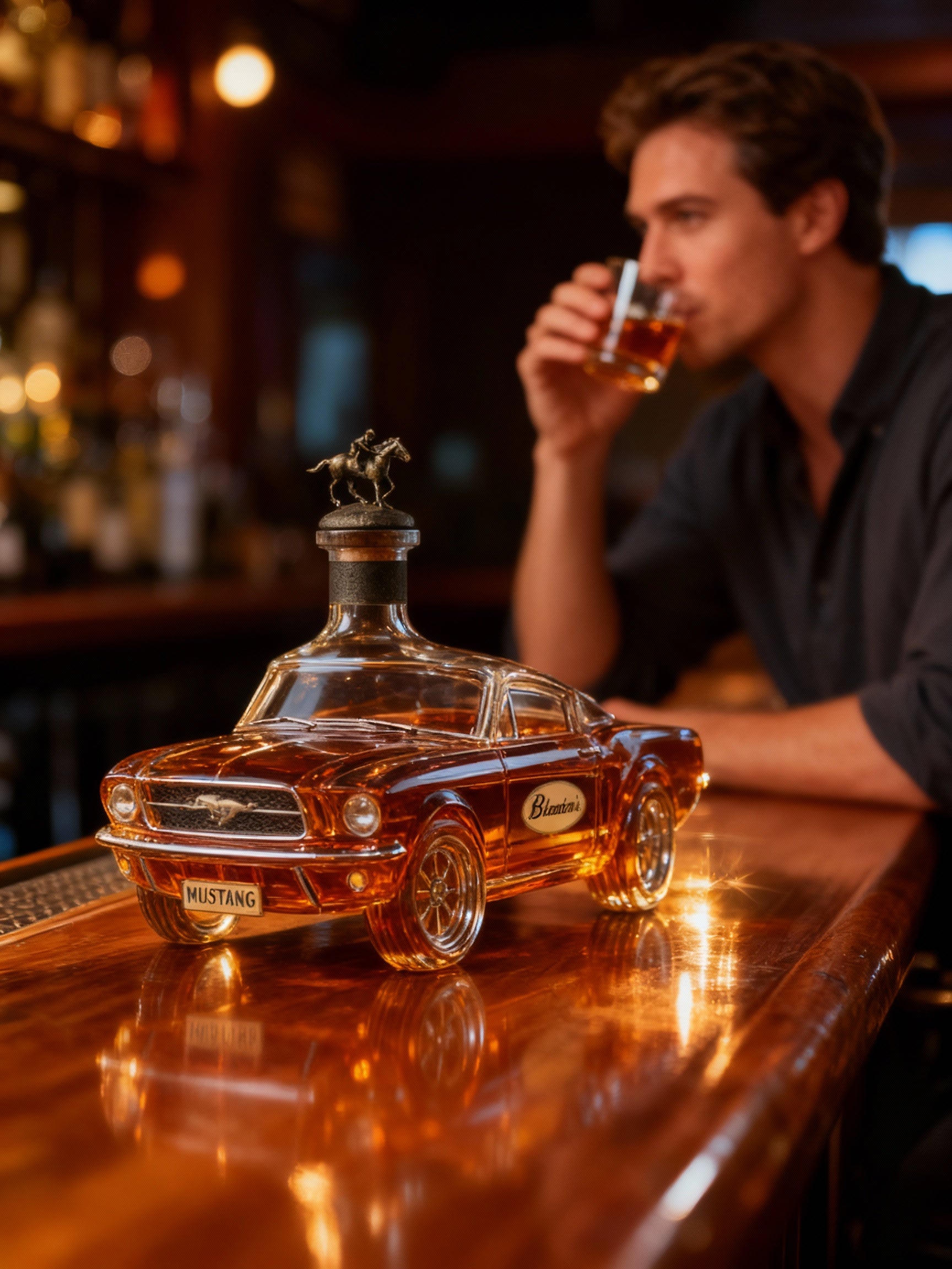 Whisky Karaf – Uniek Mustang-Design voor Stijlvolle Home Bars