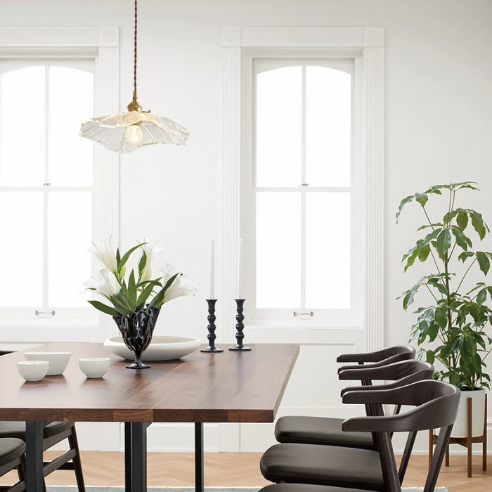 Creatieve Glazen Bloem Hanglamp – Vintage Design voor Slaapkamer & Woonkamer