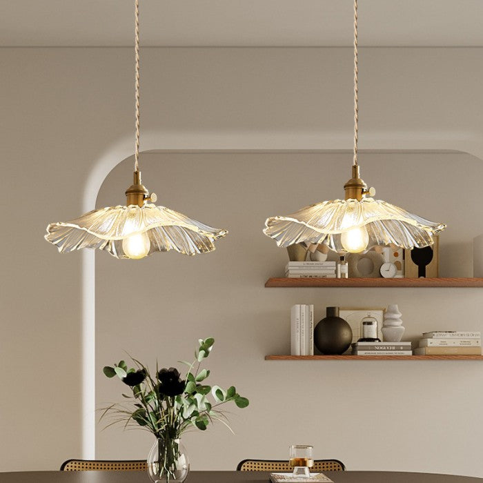 Creatieve Glazen Bloem Hanglamp – Vintage Design voor Slaapkamer & Woonkamer