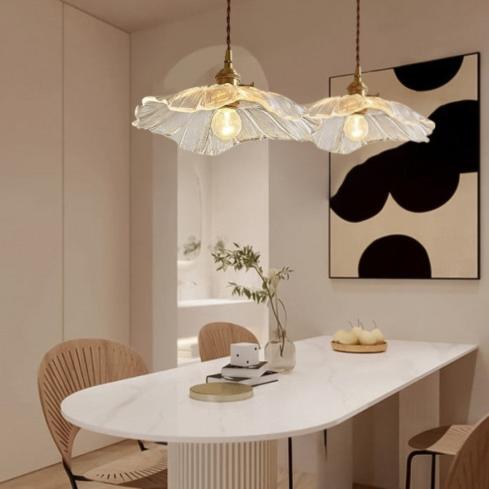 Creatieve Glazen Bloem Hanglamp – Vintage Design voor Slaapkamer & Woonkamer