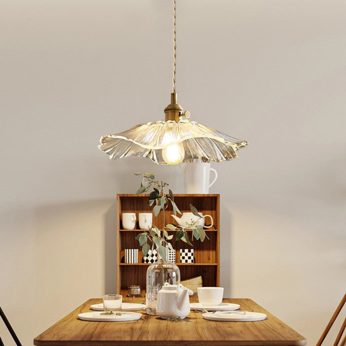 Creatieve Glazen Bloem Hanglamp – Vintage Design voor Slaapkamer & Woonkamer