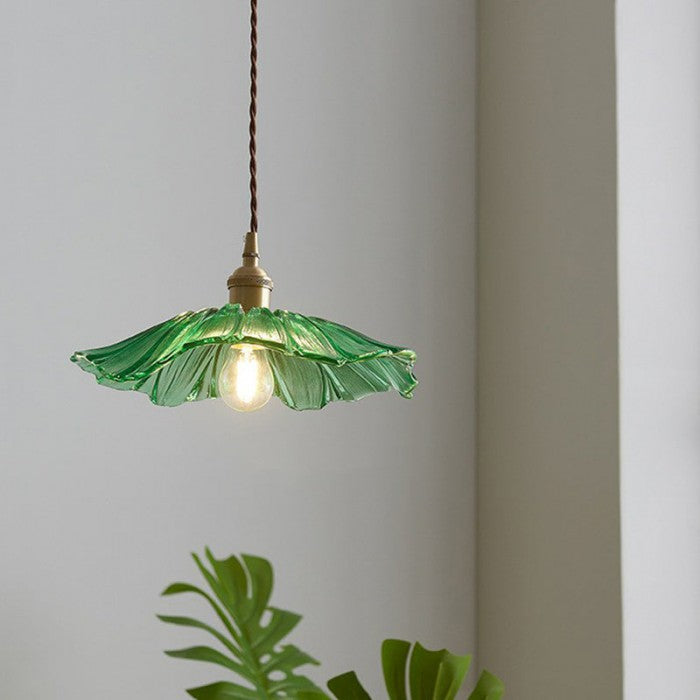 Creatieve Glazen Bloem Hanglamp – Vintage Design voor Slaapkamer & Woonkamer