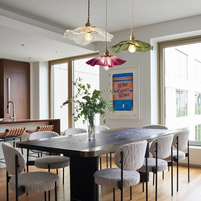 Creatieve Glazen Bloem Hanglamp – Vintage Design voor Slaapkamer & Woonkamer