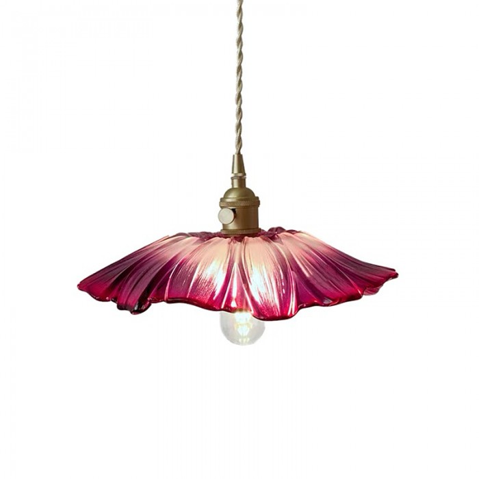 Creatieve Glazen Bloem Hanglamp – Vintage Design voor Slaapkamer & Woonkamer