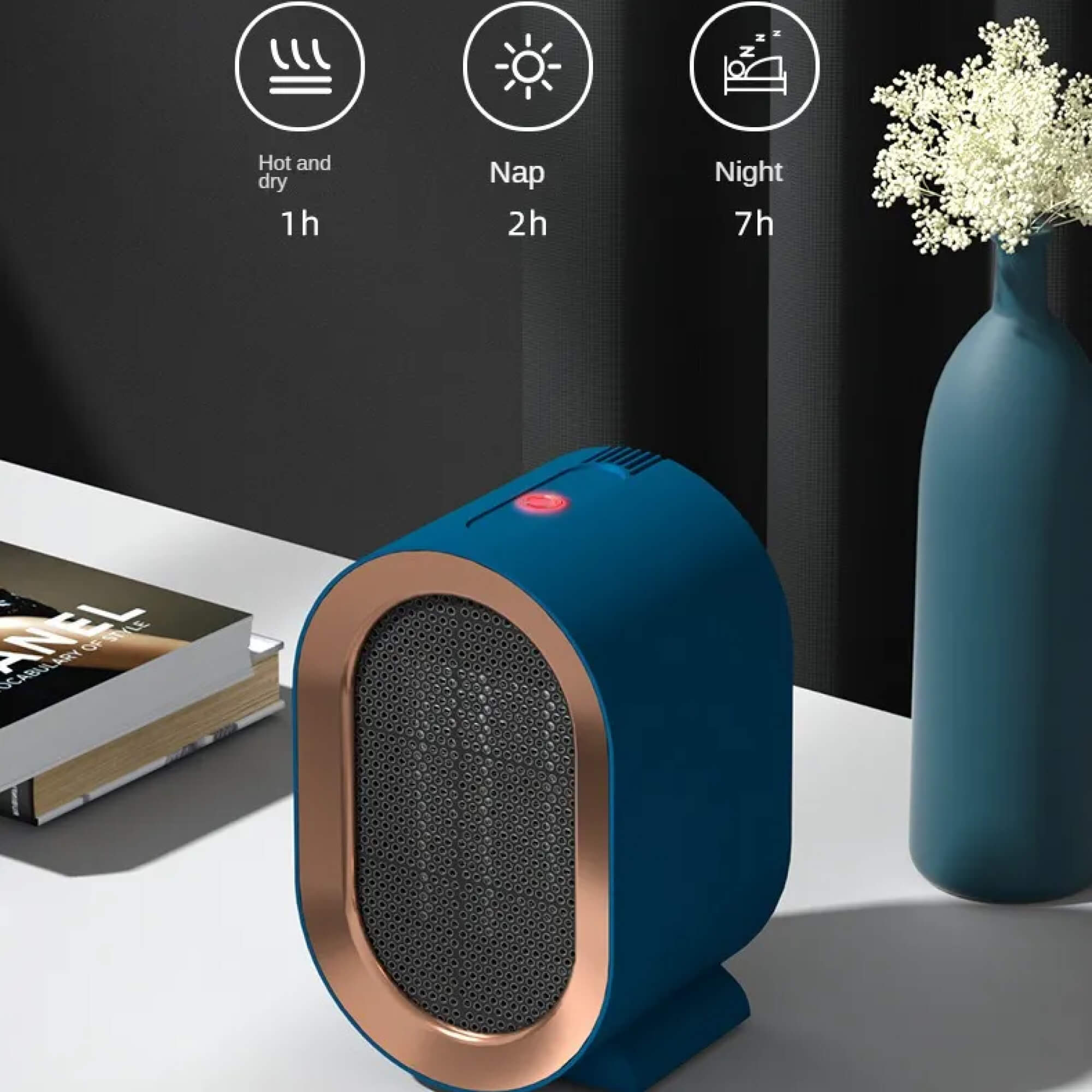 CopperGlow - Draagbare Elektrische Kachel | Energiezuinige Heater voor Thuis