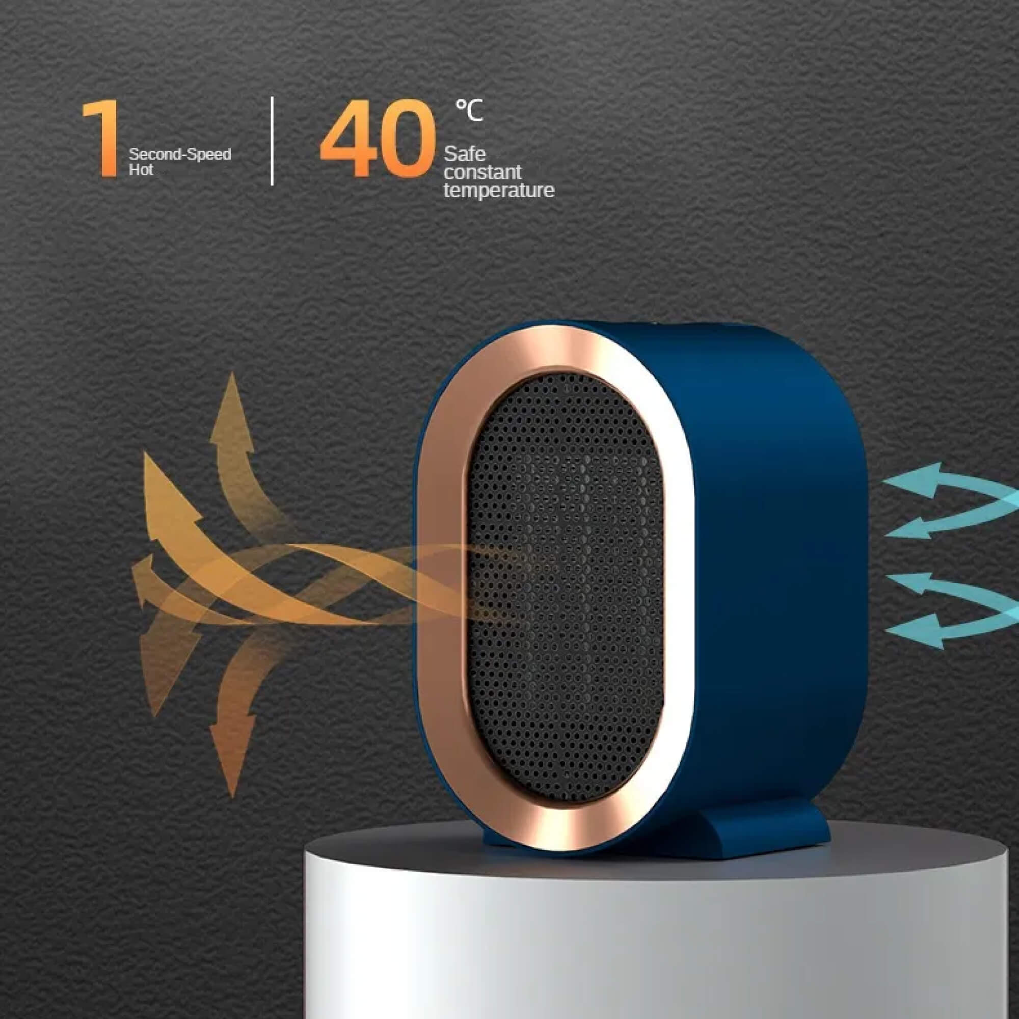 CopperGlow - Draagbare Elektrische Kachel | Energiezuinige Heater voor Thuis