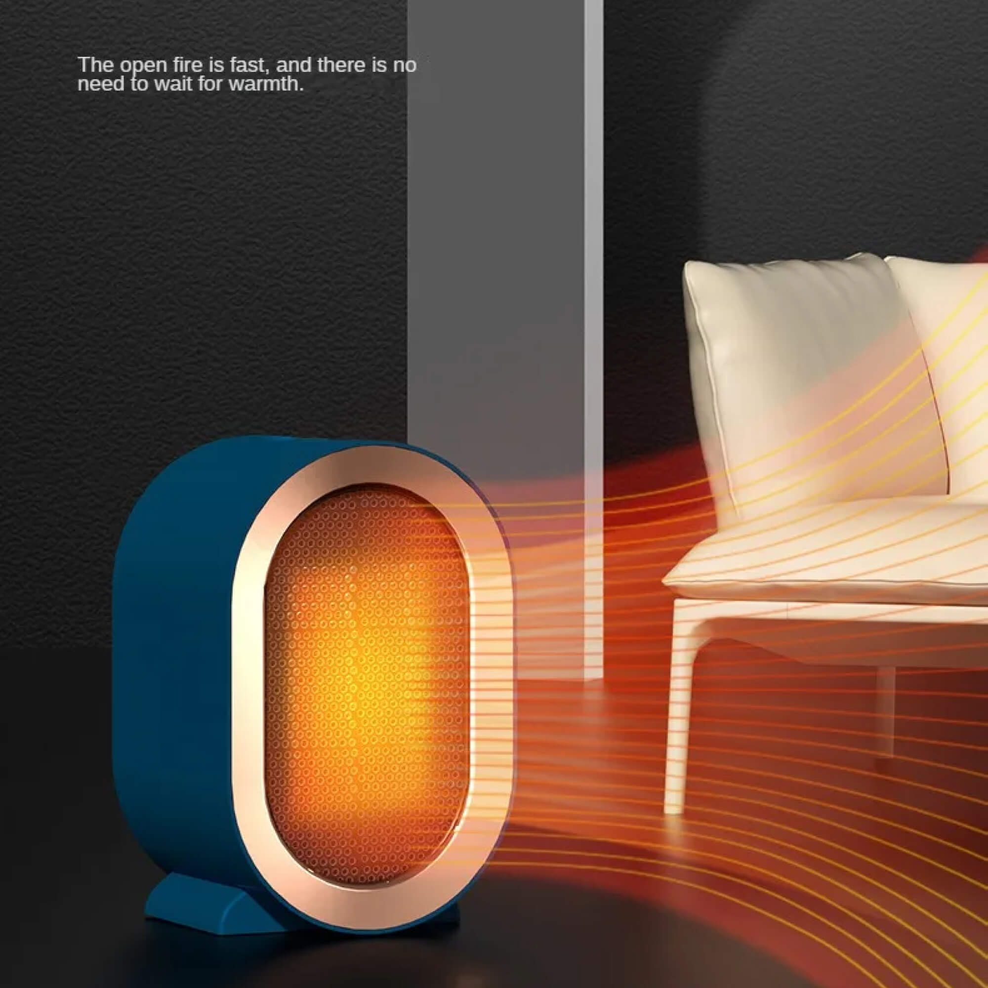 CopperGlow - Draagbare Elektrische Kachel | Energiezuinige Heater voor Thuis